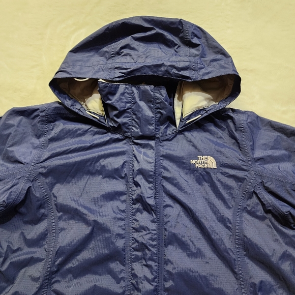 The North Face Women's Navy Blue Full-Zip Hooded Windbreaker Jacket Size Medium - Picture 4 of 12